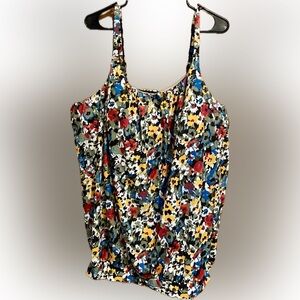 Floral Swim Tankini Top and Skirted Bottom